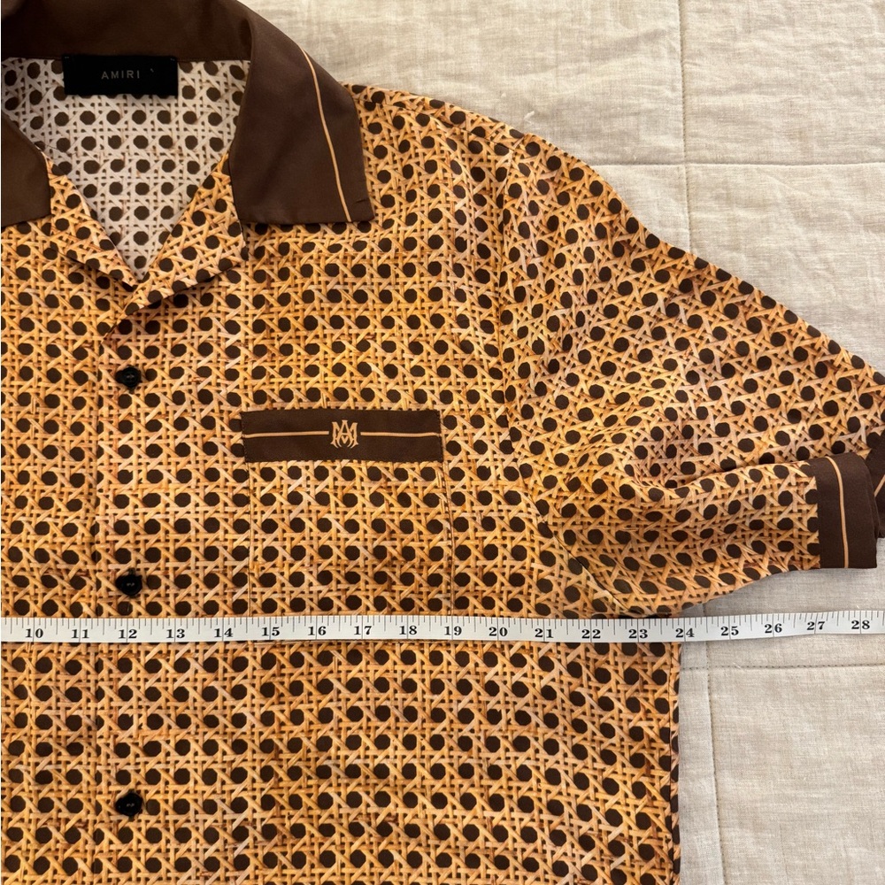 Amiri Patterned Button-Down Silk Shirt - image 6
